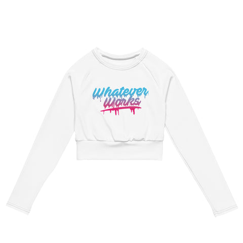 "WW Drip" Long-Sleeve Crop Top