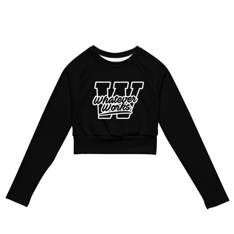 "Big W" Long-Sleeve Crop Top