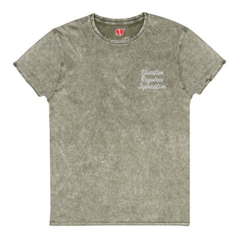 Women's "Elevation Requires Separation" Denim Style T-Shirt