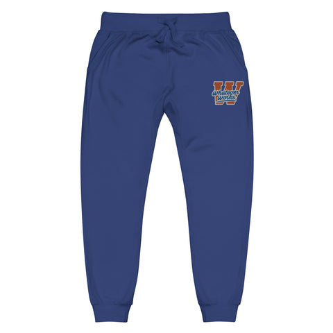 W Logo Embroidered Sweatsuit Bottom "Royal/Orange/White"