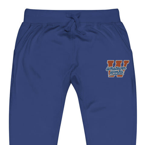 W Logo Embroidered Sweatsuit Bottom "Royal/Orange/White"