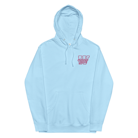 "Embroidered" Woman's Oversized Hoodie - Light Blue