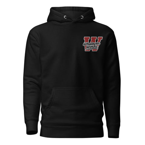 W Logo Embroidered Sweatsuit Top "Black/Red/White"