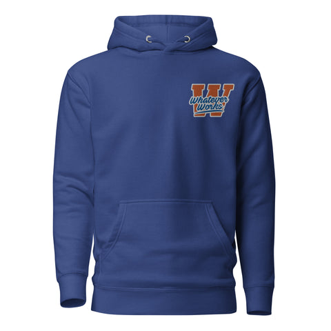 W Logo Embroidered Sweatsuit Top "Royal/Orange/White"